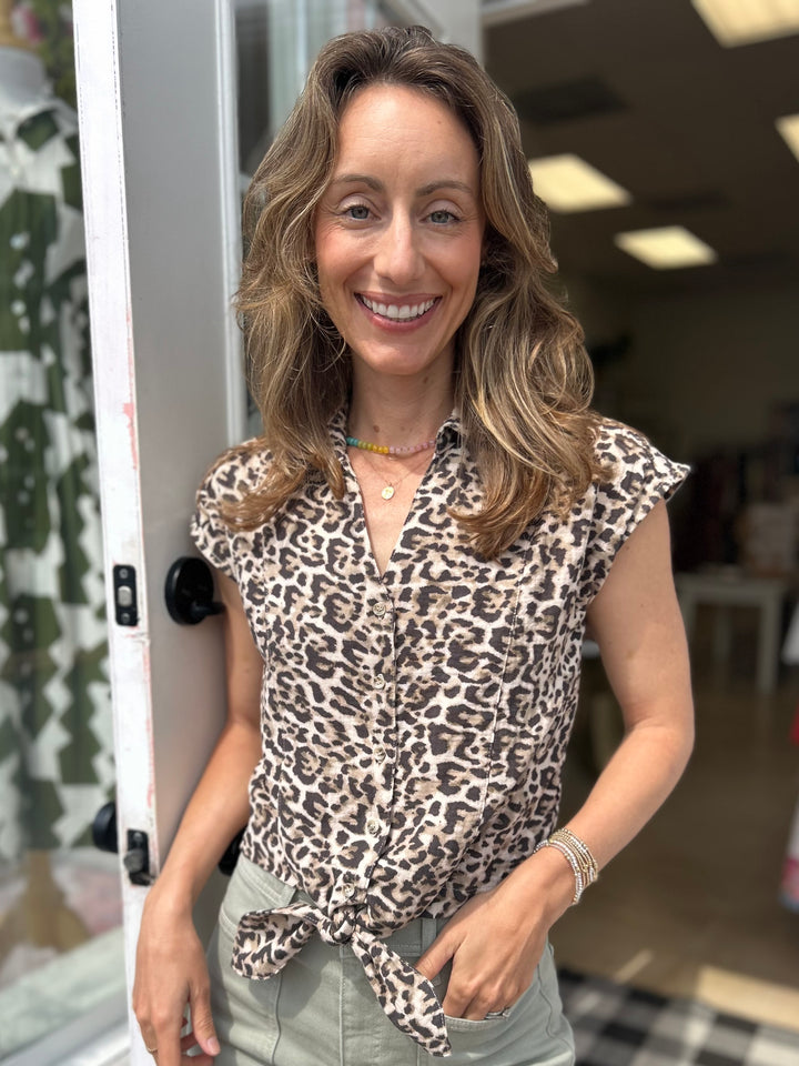 Leona Leopard Top