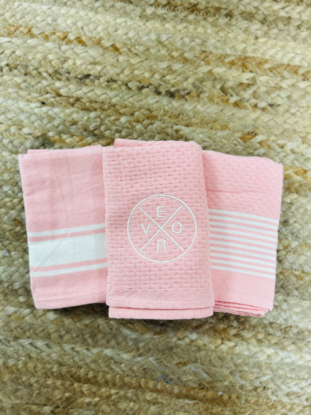 Vero Kitchen Towel- Set of 3:Pink