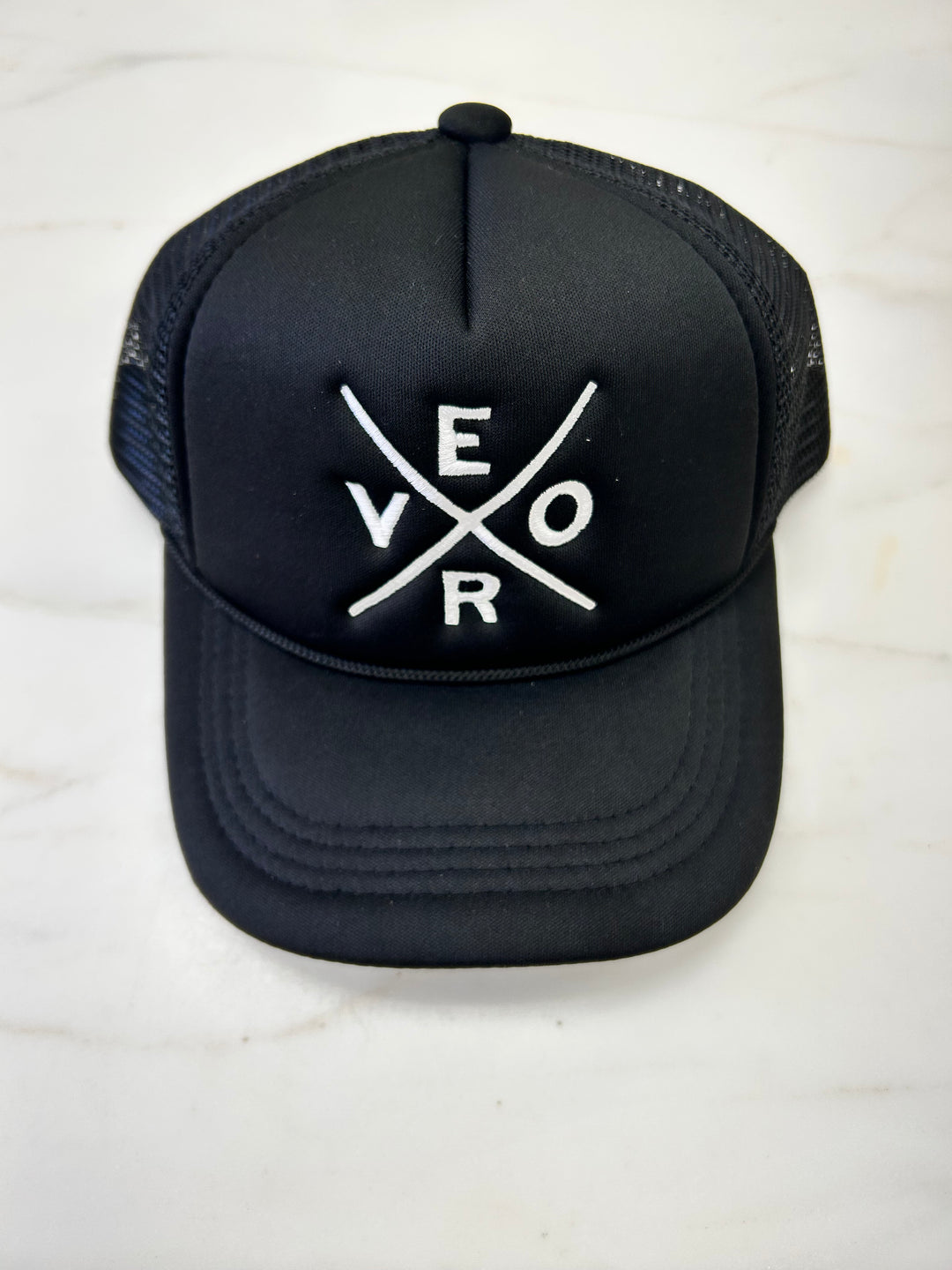 Vero Kids Foam Trucker Hat - Black & White