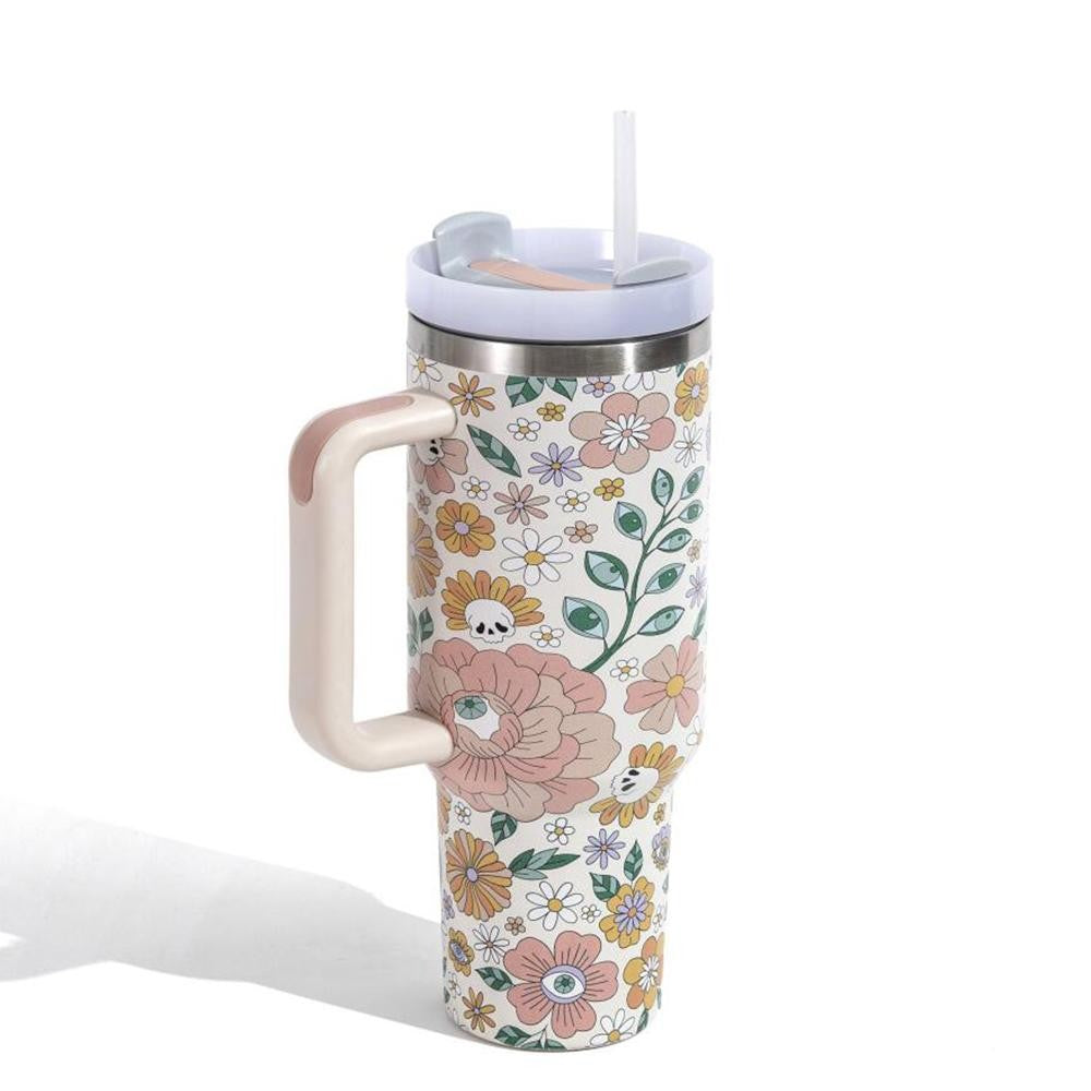 Pink Floral Tumbler
