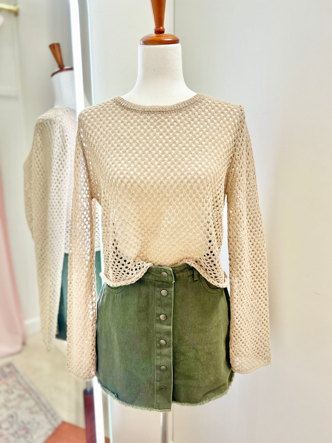 Olivia Olive Mini Skirt