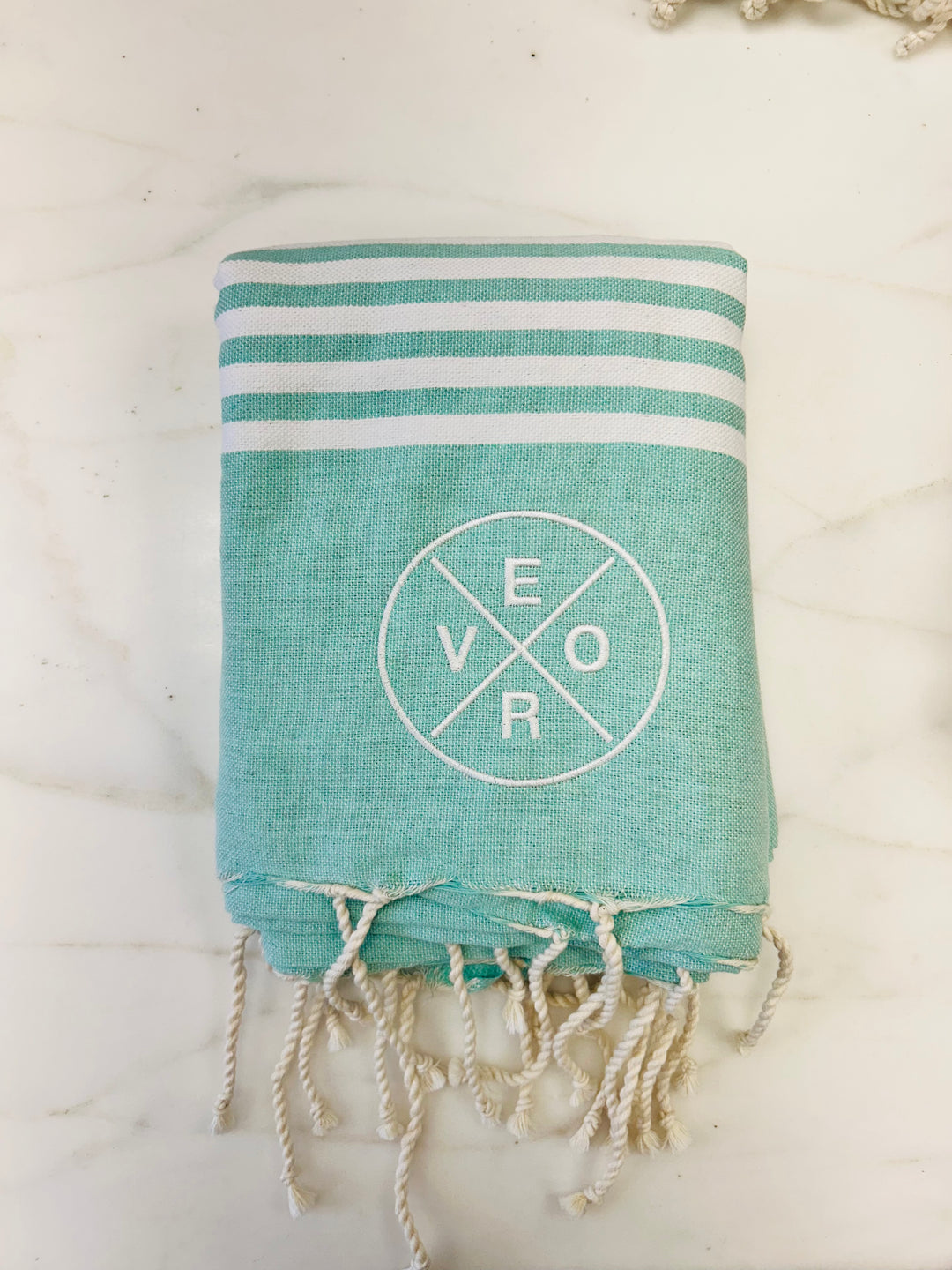 Vero Beach Towel - Mint & White