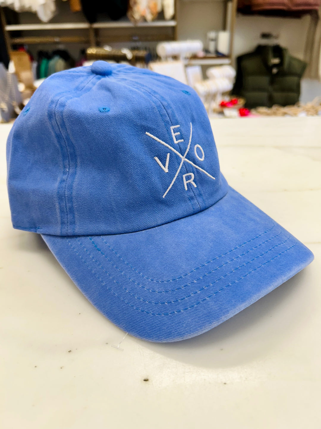 Vero Hat - Vintage Sky Blue & White