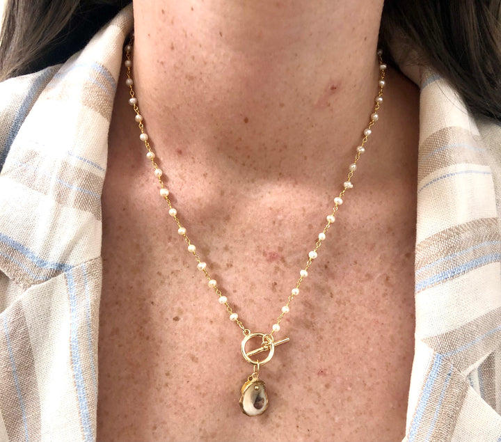 Beaded Oyster Necklace