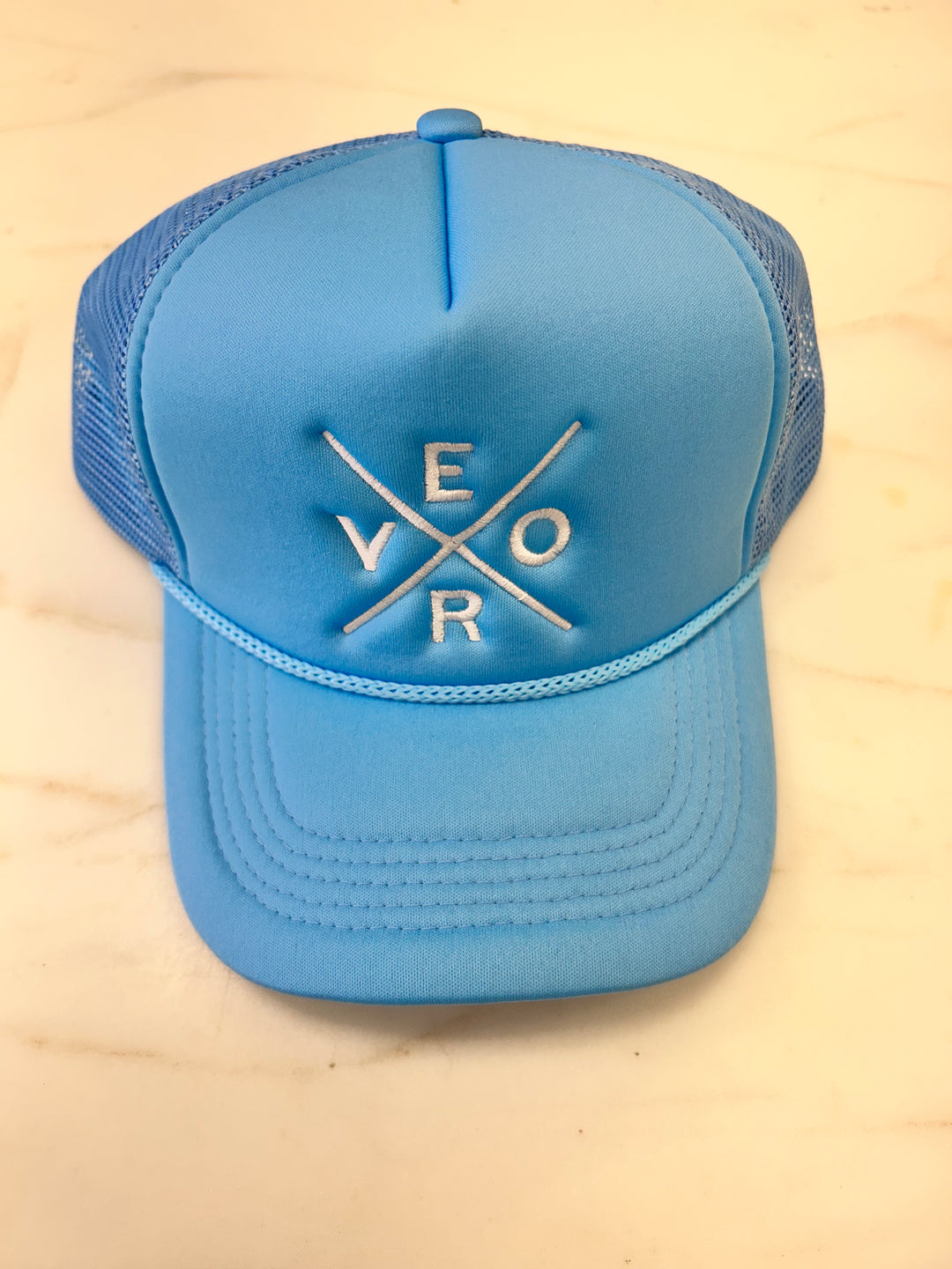 Vero Foam Trucker Hat - Sky Blue & White