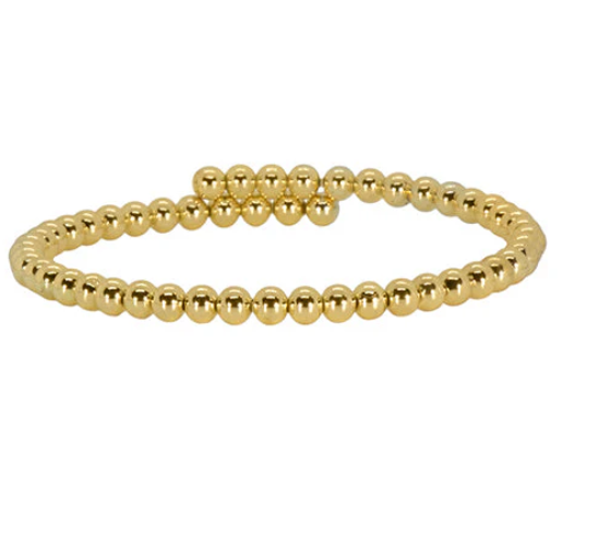 Gold Beaded Flexi Bracelet