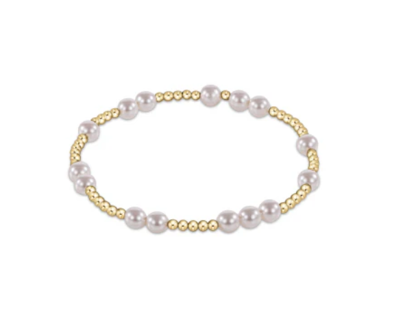 Hope Unwritten 5mm Bead Bracelet - Pearl