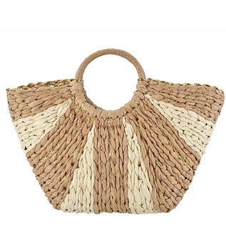 Sunburst Straw Tote