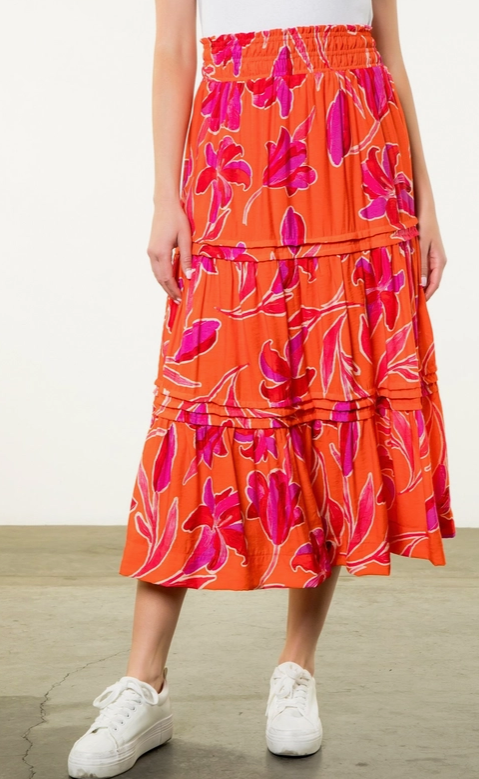 Faithful Coral Skirt
