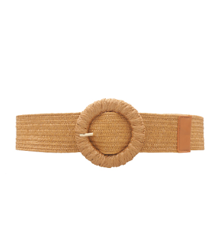 Stella Straw Belt - Cognac