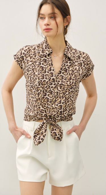 Leona Leopard Top