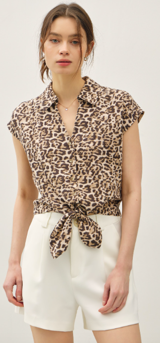 Leona Leopard Top