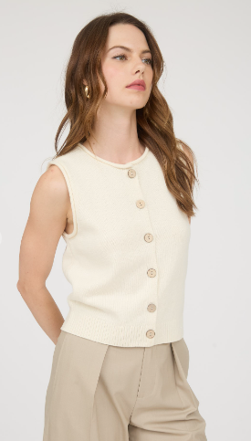 Fresh Wind Knit Top - Cream