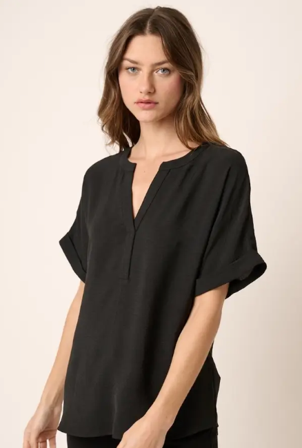 Soft Drape Top - Black