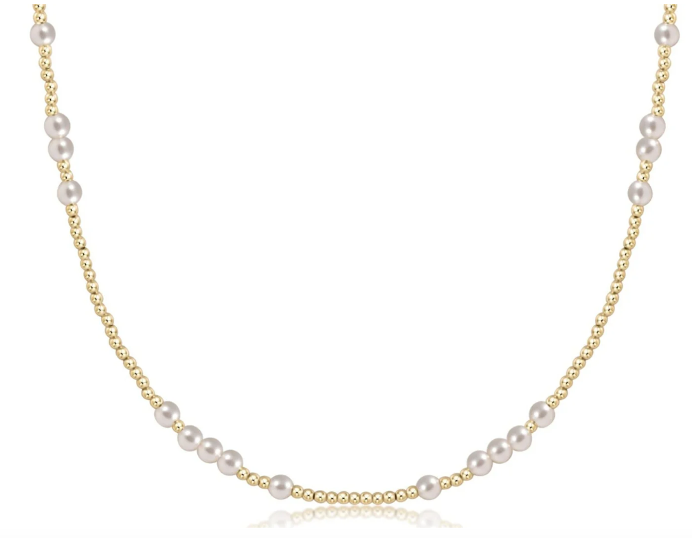 15" choker hope unwritten - 4mm pearl