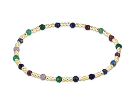 Gemstone Gold Sincerity 3mm Bead Bracelet - Hot Mess