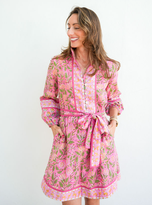 "The Natalie - Coral & Goldenrod" by Leighton Ann