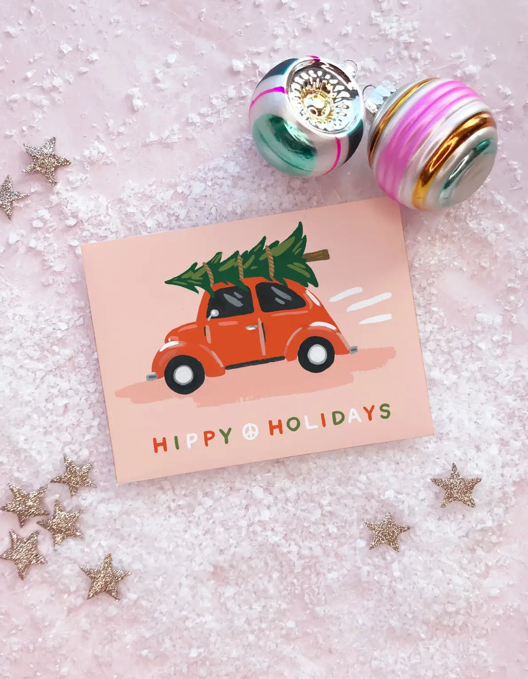Hippie Beetle Card - Holiday