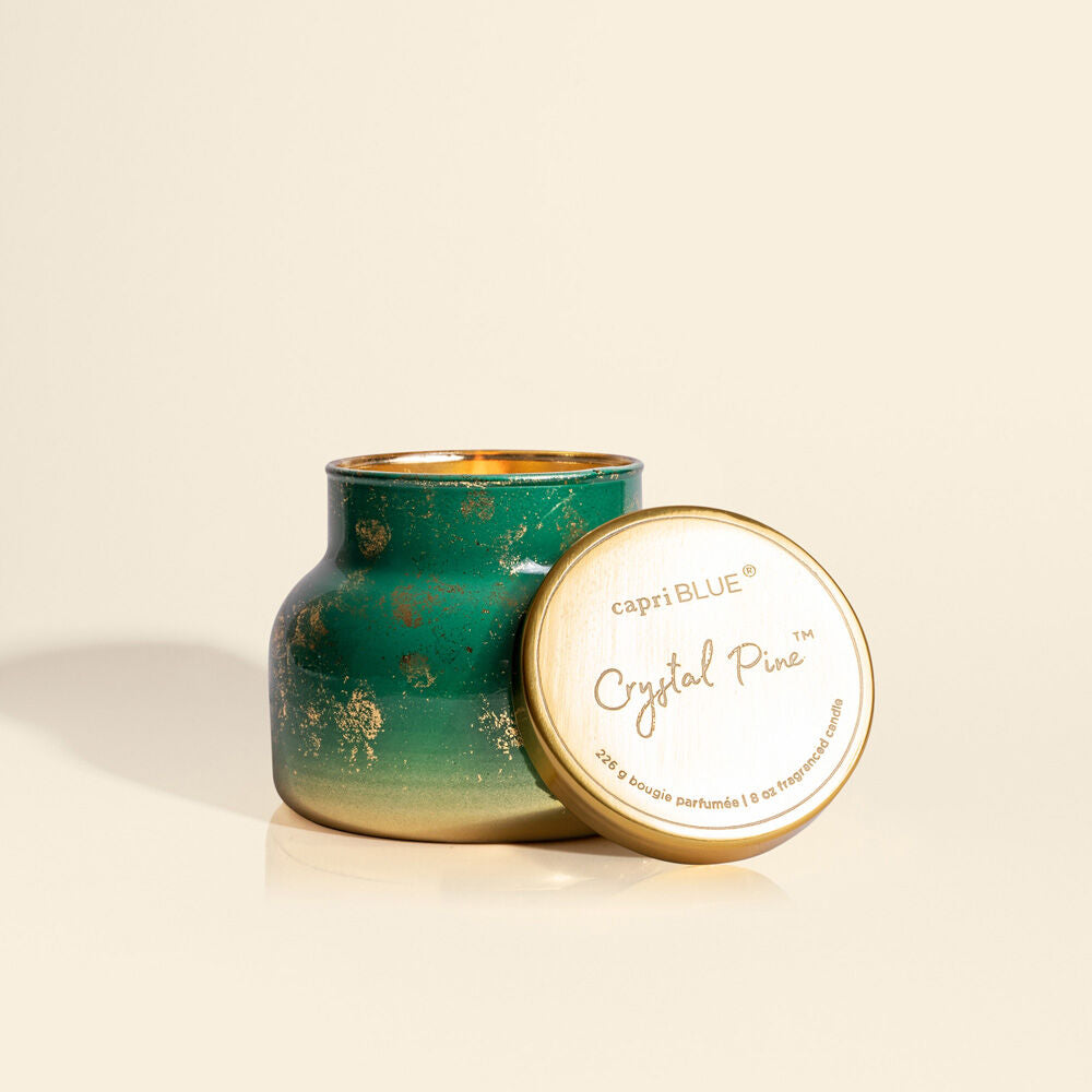 CAPRI BLUE CRYSTAL PINE INVERTED JAR (10 oz)