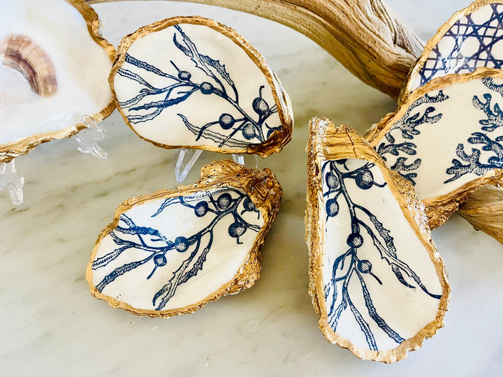 Gilded Oyster Shell Jewelry Dish - Medium