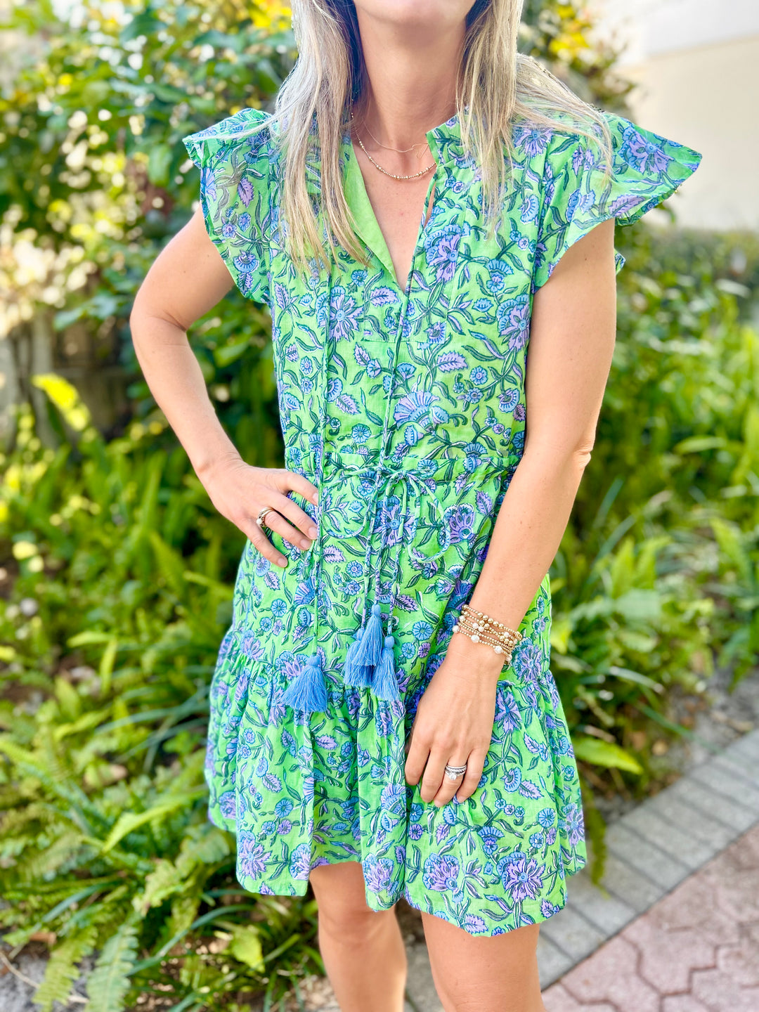 "The Caroline - Green &amp; Purple" by Leighton Ann