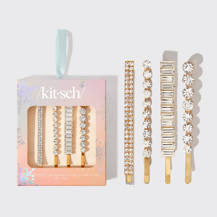 KITSCH - Rhinestone Bobby-Pin 4pc Set