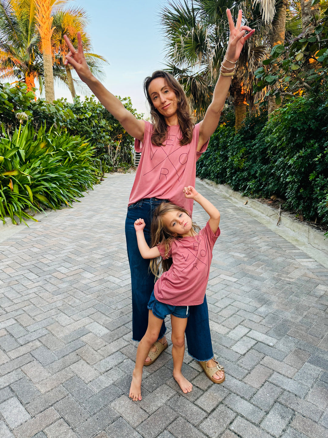 Vero Toddler Tee Shirt - Mauve and Wine