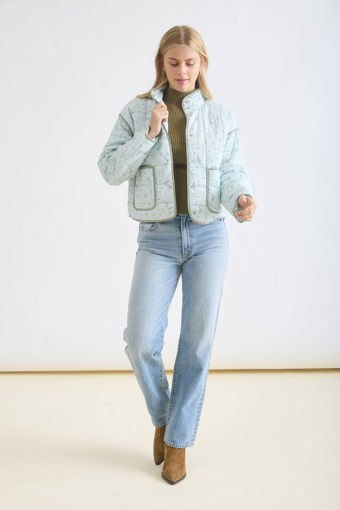 Fig Blooms Quilted Jacket