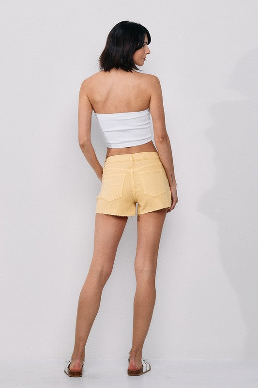Mellow Yellow Mid-Rise Shorts