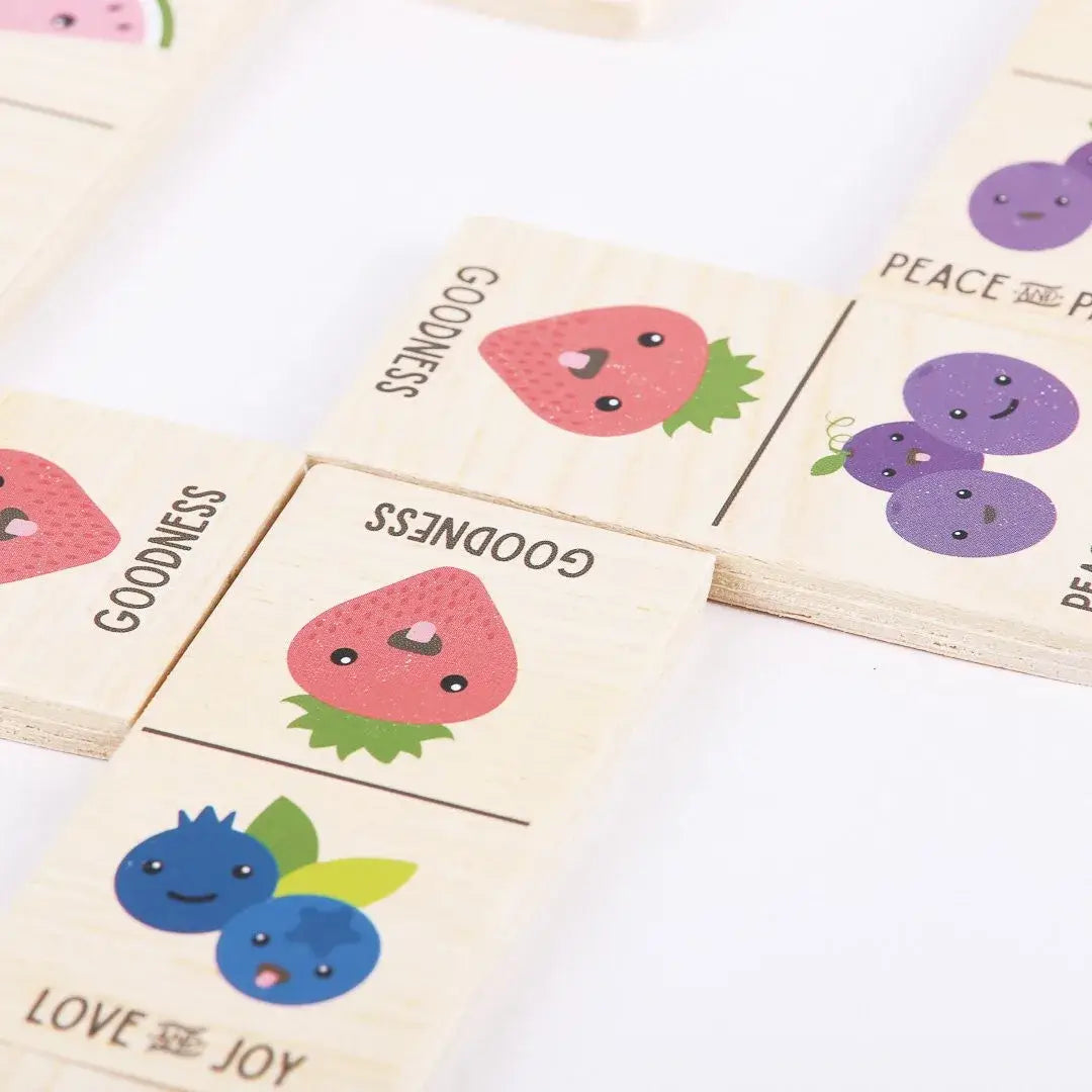 Swanson Christian Products - Game Dominos Wood Fruit Of The Spirit