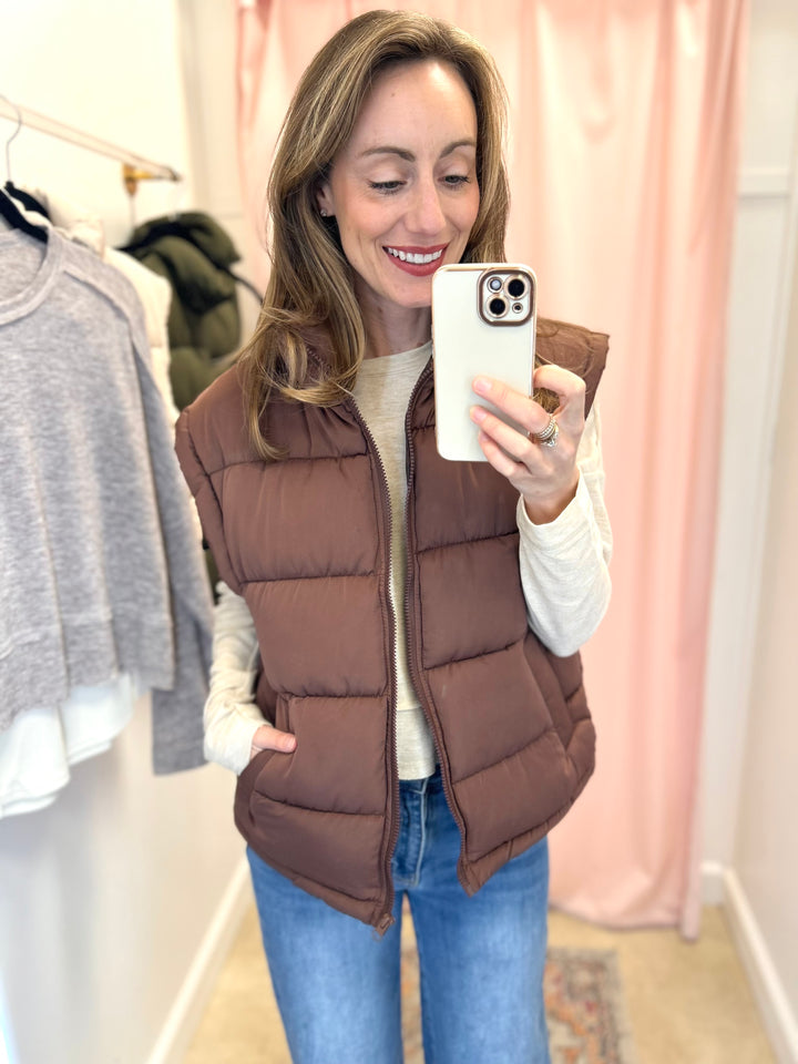 Hot Chocolate Puffer Vest