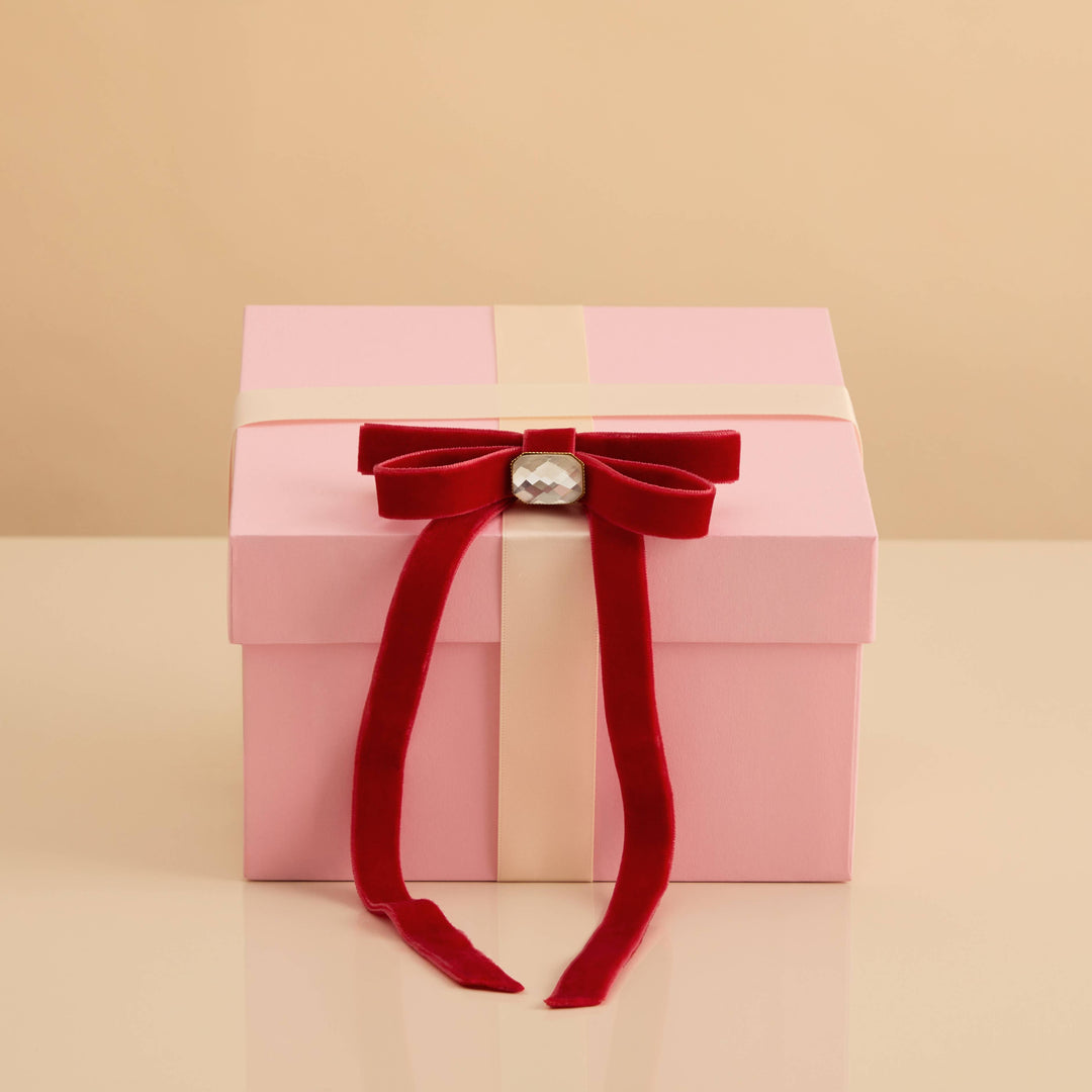 KITSCH - Holiday Velvet & Gemstone Bow Hair Clip