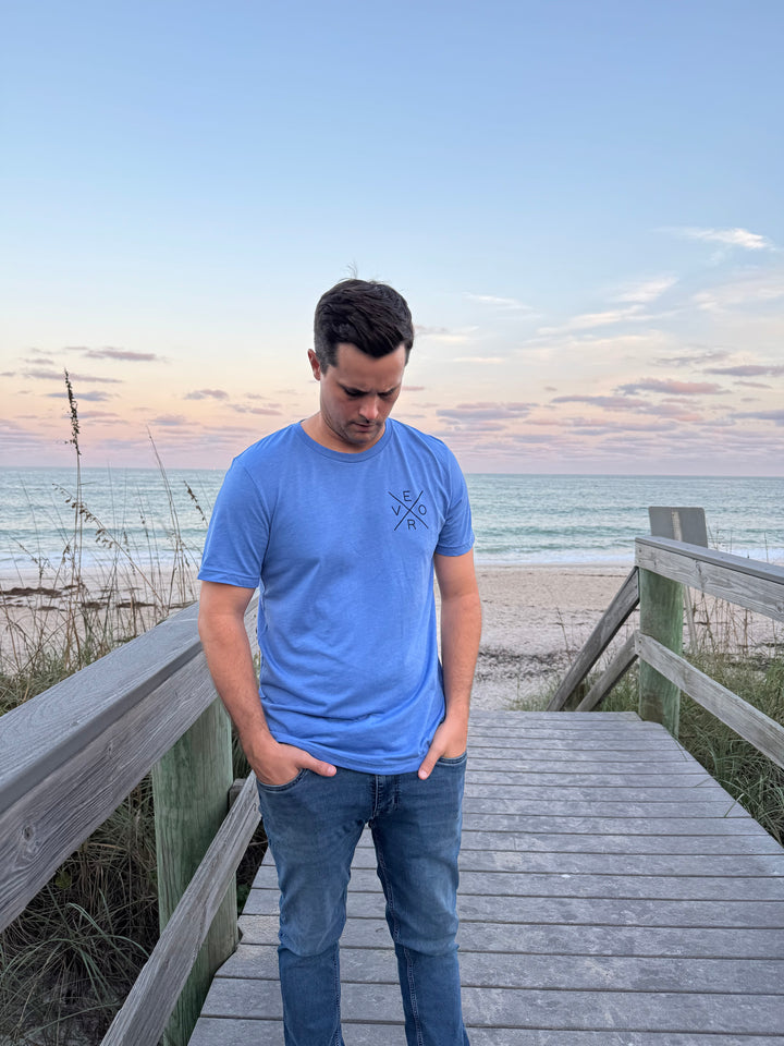 Vero T-Shirt - Adult, Cornflower & Navy