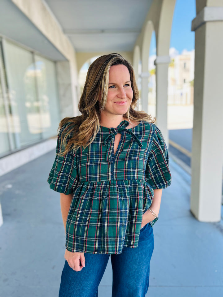 Darling Plaid Top