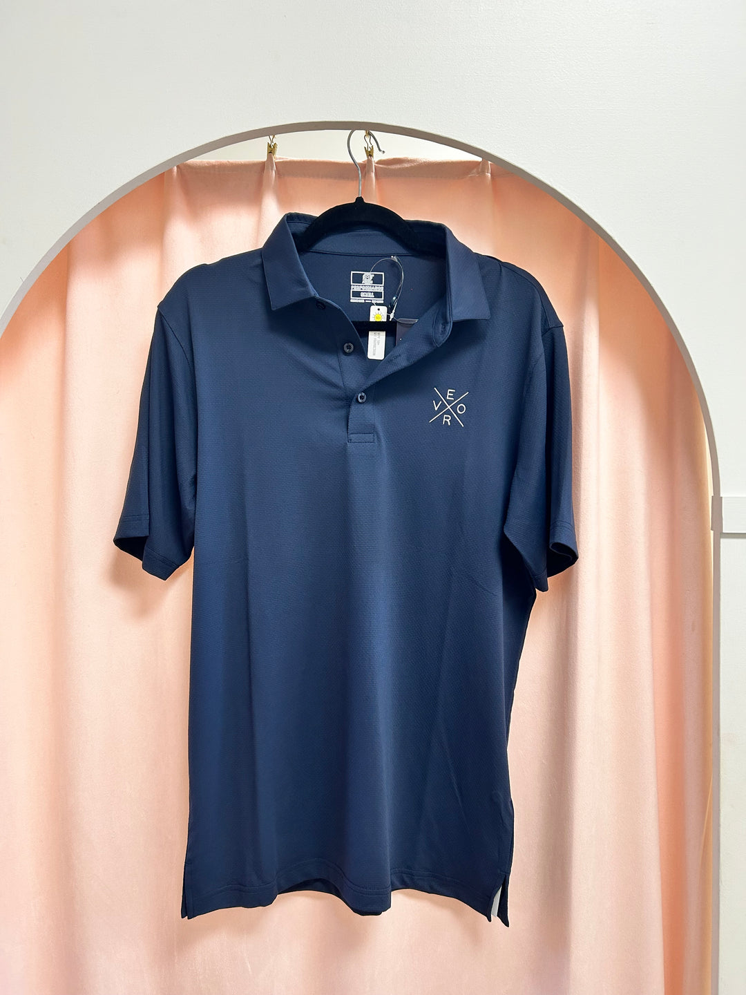 Vero Golf Shirt - Navy and White