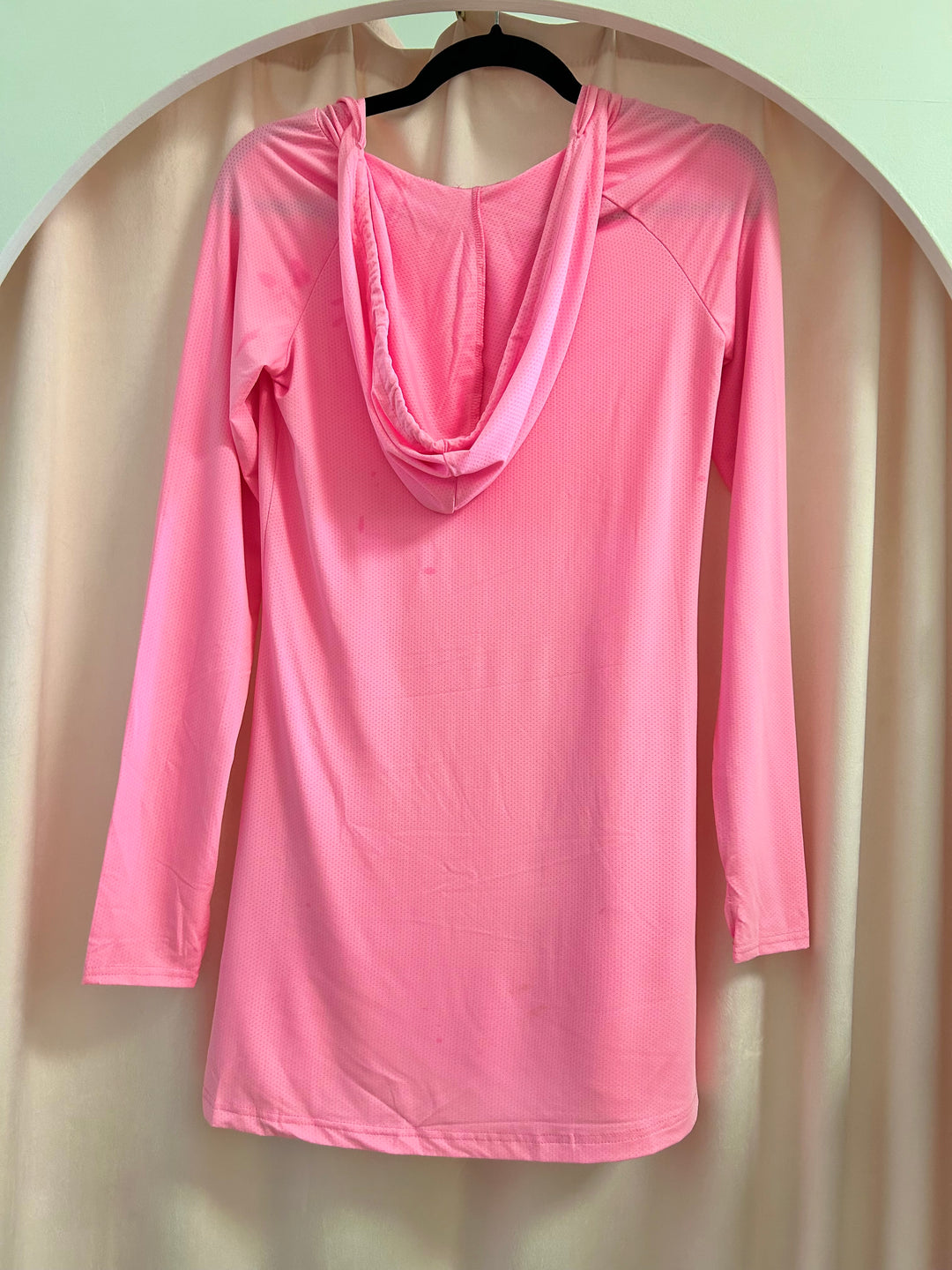 pink long hoodie dress Yours Women's Plus Size Pink Diamante Embellished 'Love' Hoodie Dress Size 16
