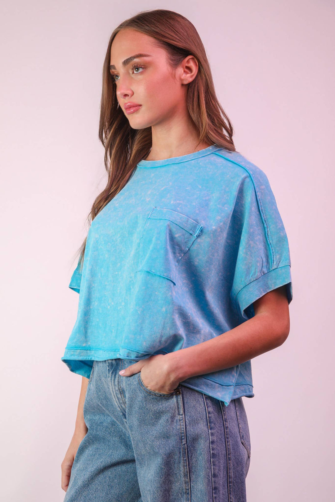 Basically Yours Top - Aqua Blue