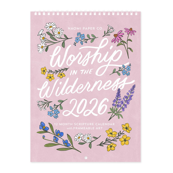 Naomi Paper Co. - 2026 Scripture Calendar: Worship in the Wilderness