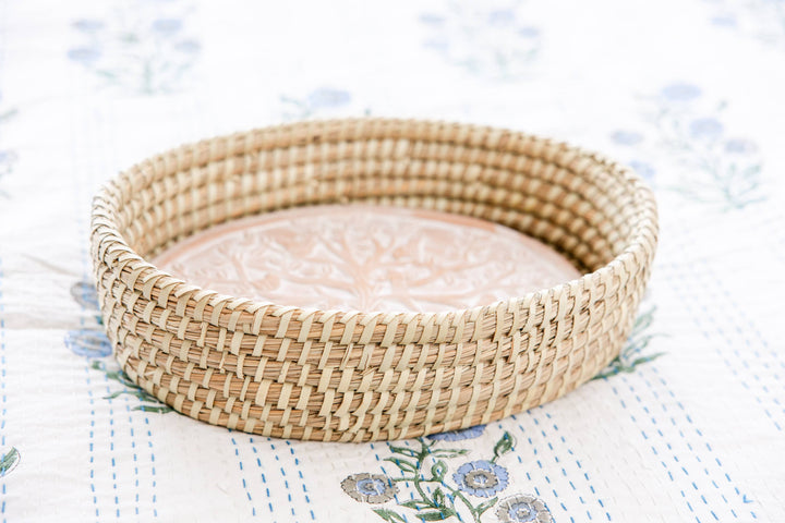 Rahab's Rope - Oval Birds in a Tree Bread Warmer Basket