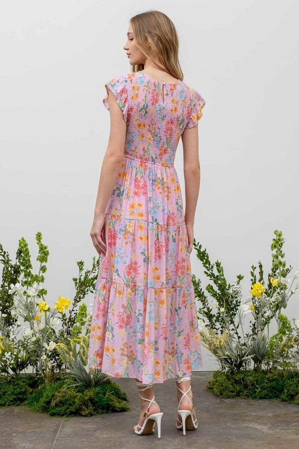 Wildflower Midi Dress - Pink Multi