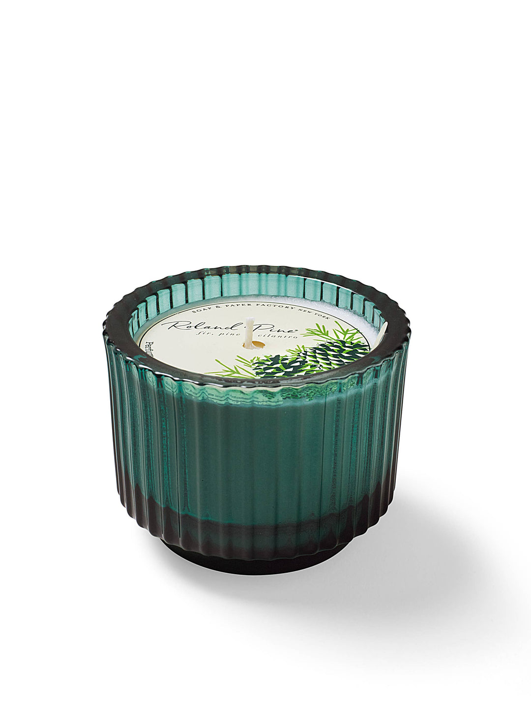 Roland Pine 6 oz Single Wick Soy Ribbed Glass Candle
