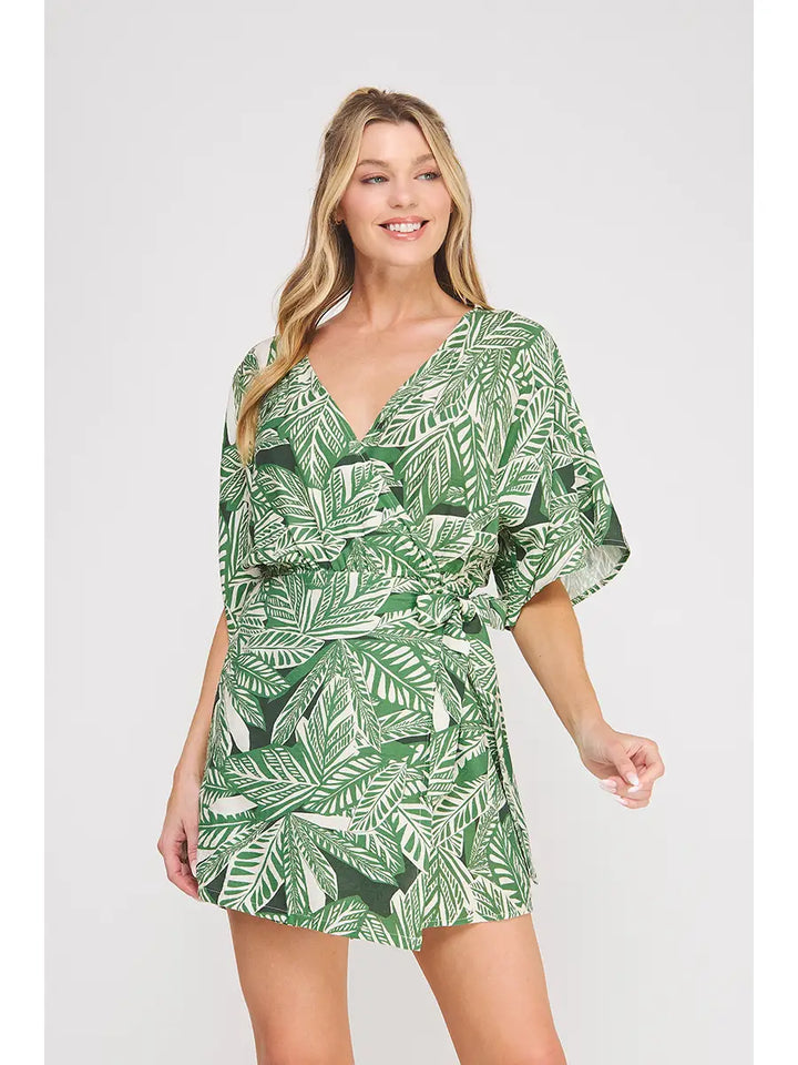 Queen Palm Wrap Dress