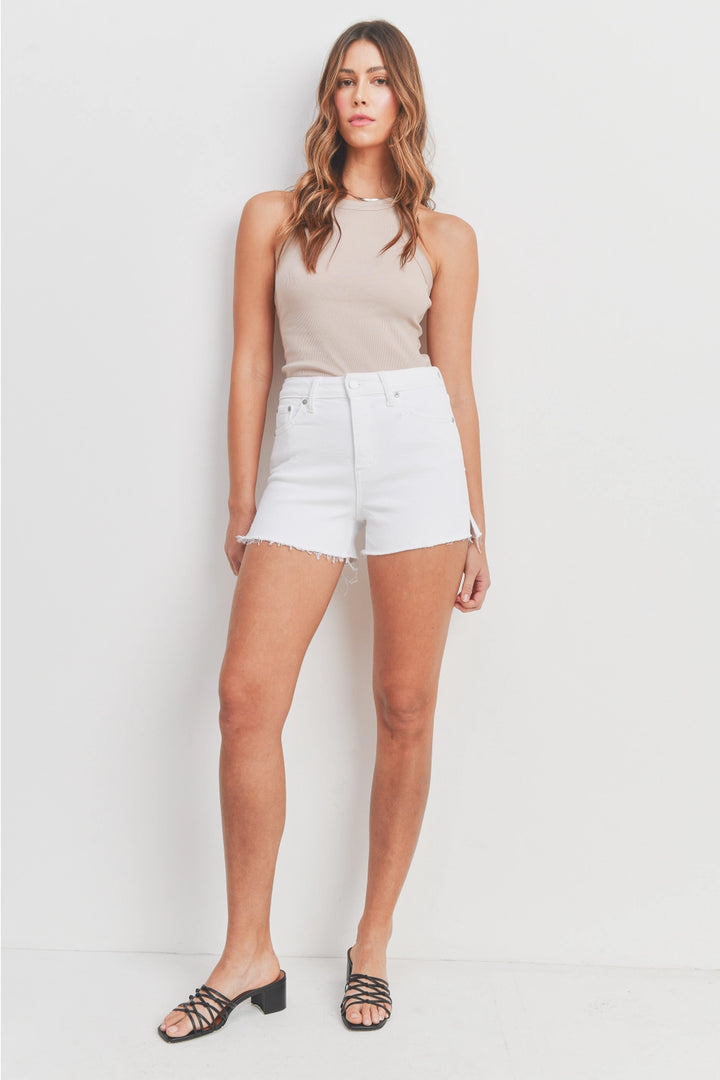Lovin Summer White Denim Shorts