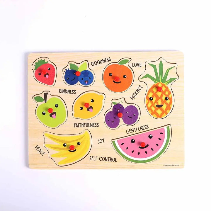 Swanson Christian Products - Puzzle Wood Peg Fruit Of The Spirit