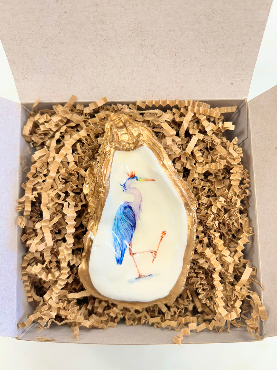 Gilded Oyster Shell Jewelry Dish - Medium