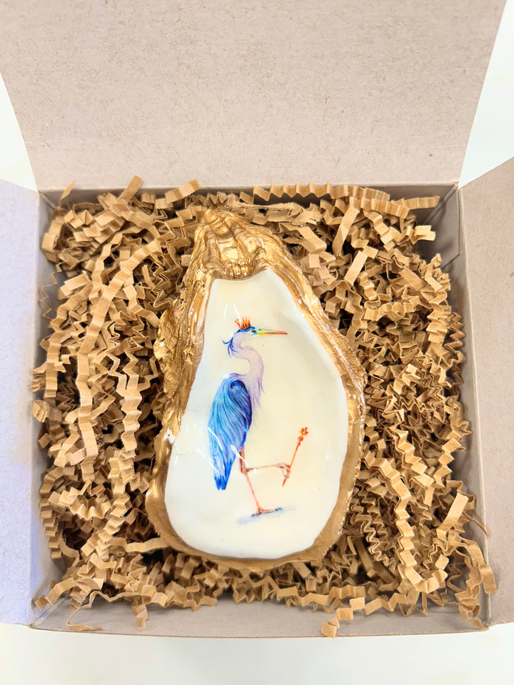 Gilded Oyster Shell Jewelry Dish - Medium