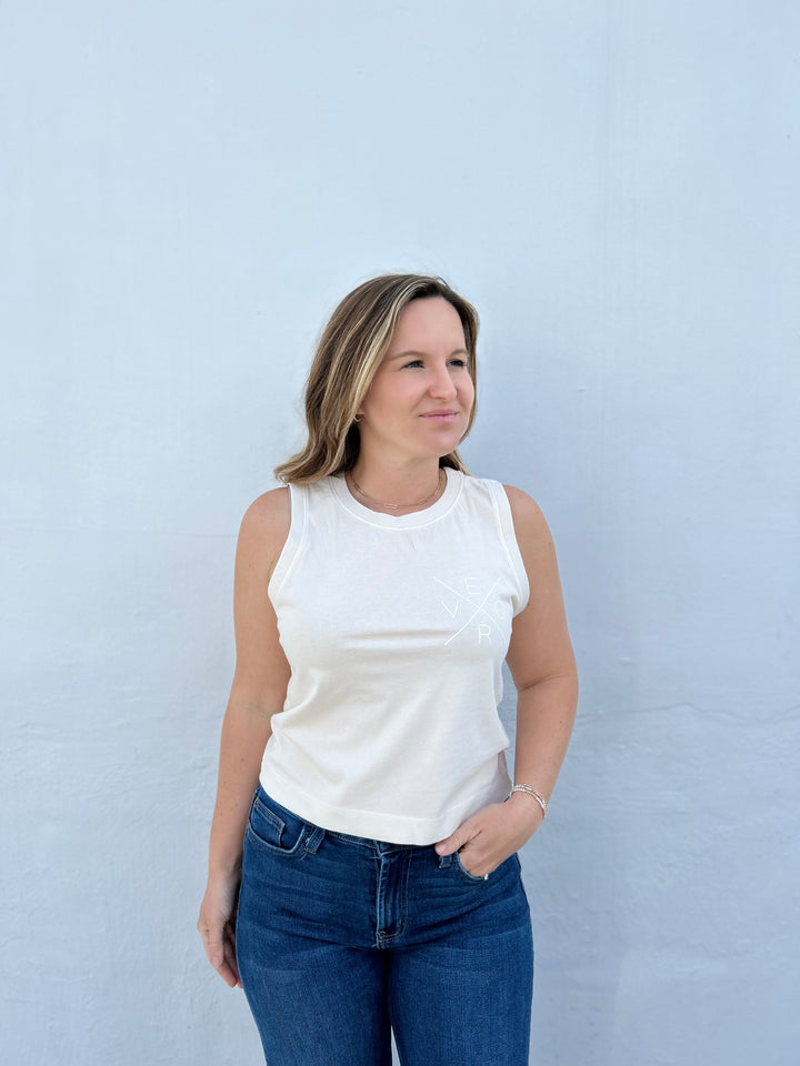 Vero Sleeveless Tank - Cream
