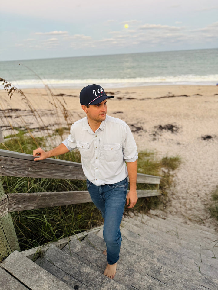 Vero Performance Rope Hat - Navy