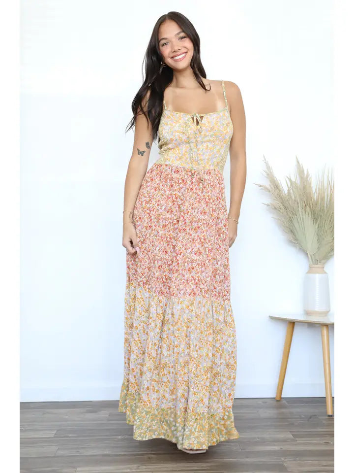 Frannie Fall Floral Maxi Dress