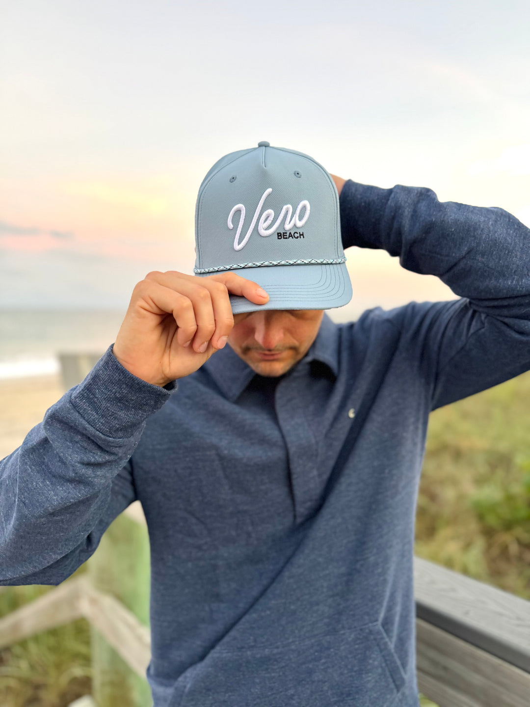 Vero Performance Rope Hat - Ocean Grey